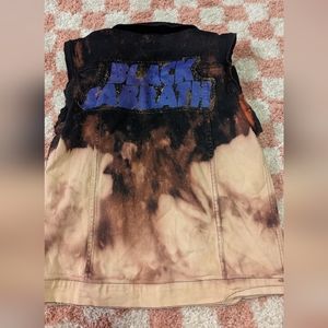 Black Sabbath acid washed Denim Rude Vest
